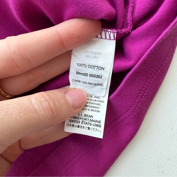 LL Bean 100% Cotton Women’s Long Sleeve Magenta Shirt - Picture 4 of 7